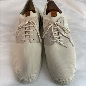 Men's Knit Derby Shoes in Light Cream by Unknown